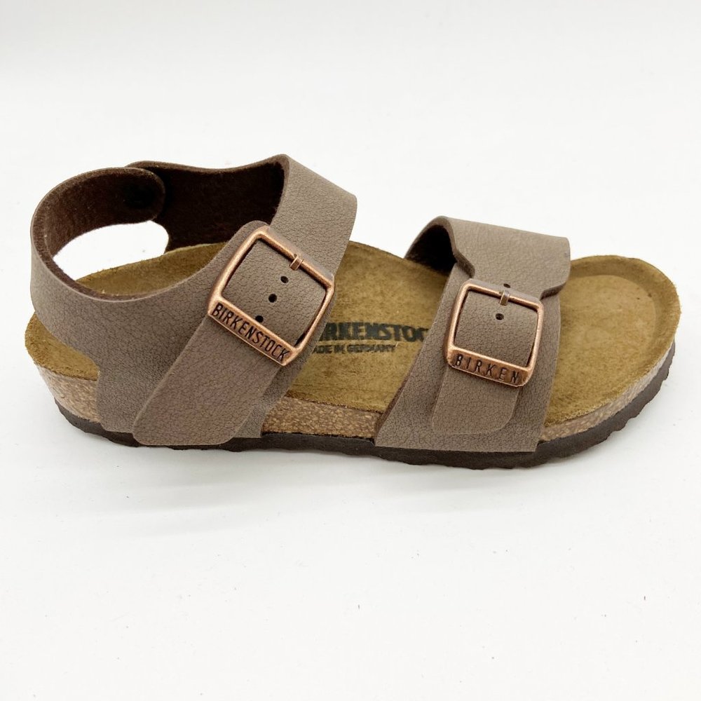 Birkenstock New York Kids BS Pull Up Mocca Brown Sandals Narrow Fit